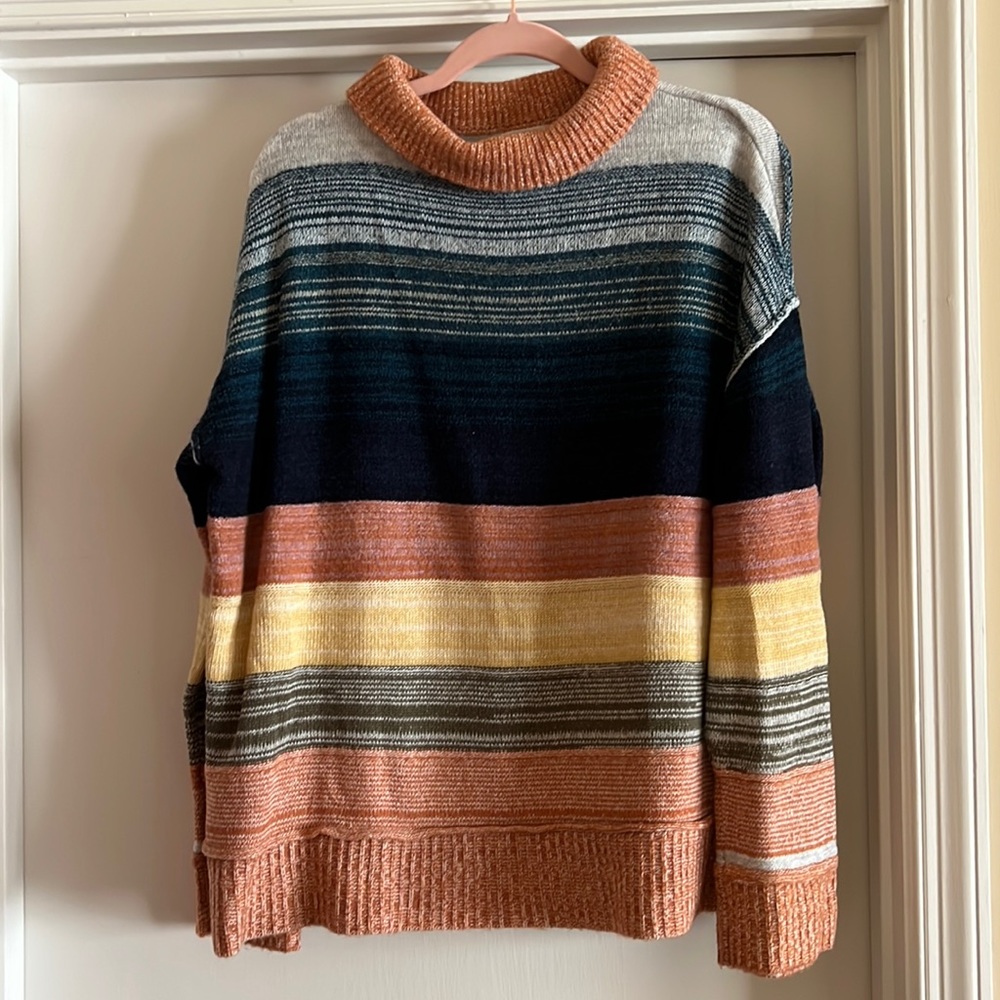 Caslon Striped Turtleneck Sweater